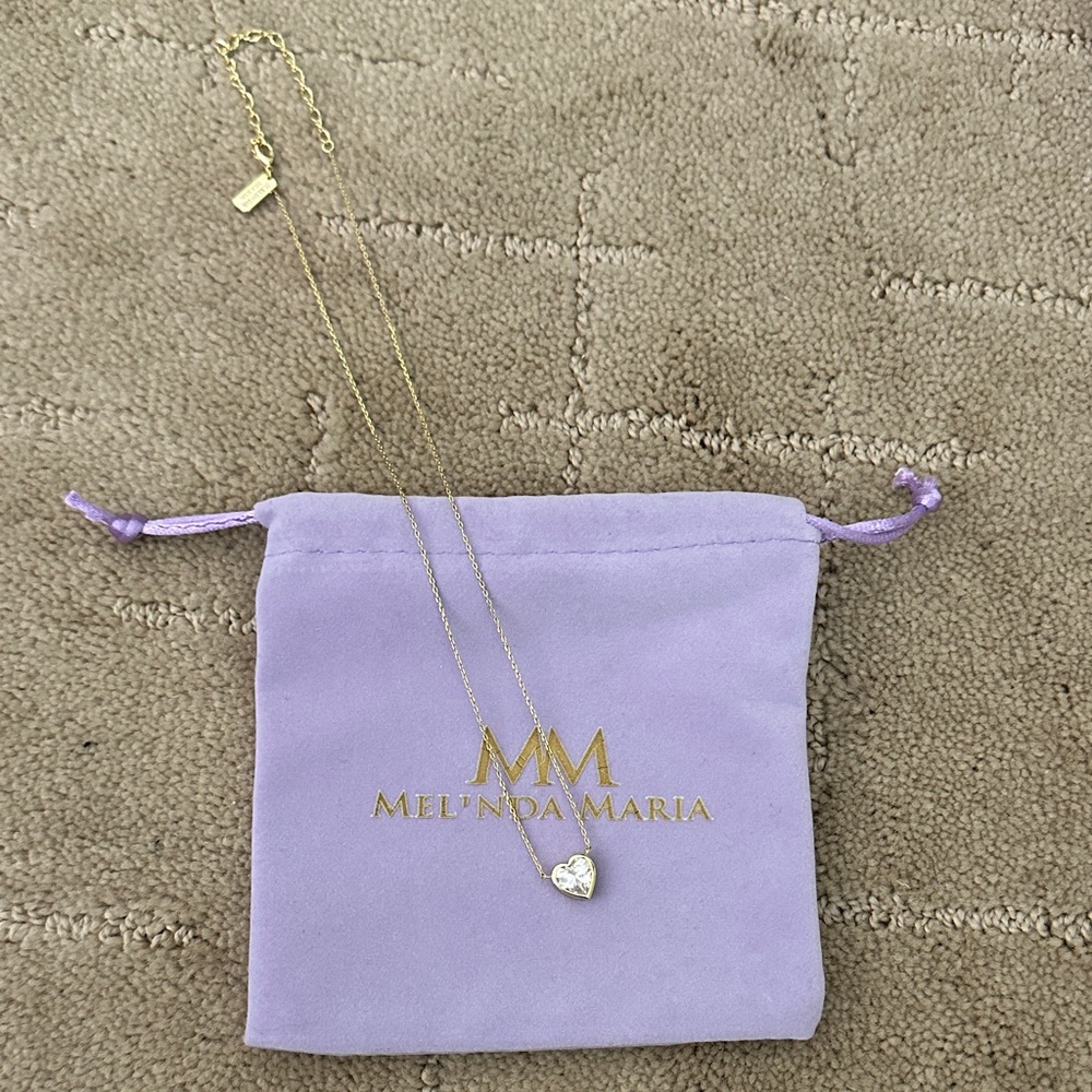 Melinda Maria Gold Necklace with Heart Pendant